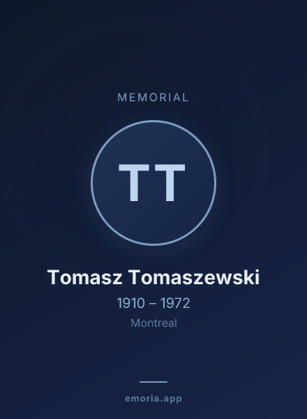Memorial portrait of Tomasz Tomaszewski