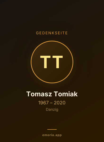 Gedenkportrait von Tomasz Tomiak
