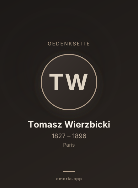 Gedenkportrait von Tomasz Wierzbicki