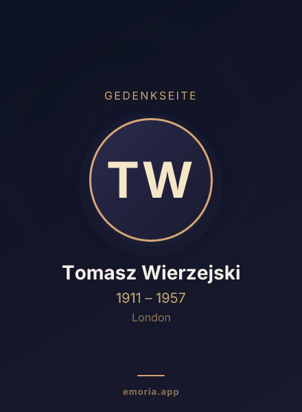 Gedenkportrait von Tomasz Wierzejski