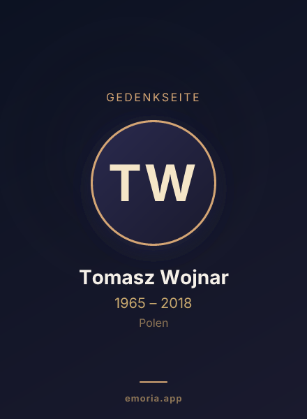 Gedenkportrait von Tomasz Wojnar