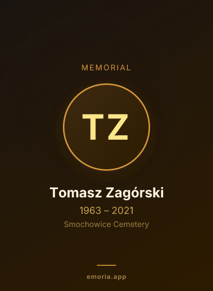Memorial portrait of Tomasz Zagórski
