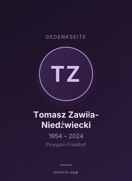 Gedenkportrait von Tomasz Zawiła-Niedźwiecki