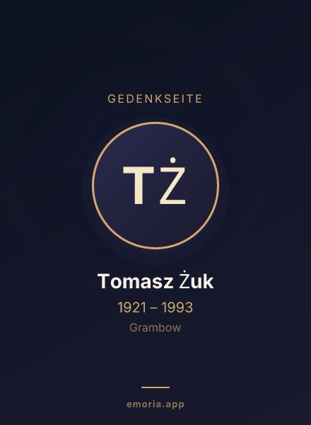 Gedenkportrait von Tomasz Żuk