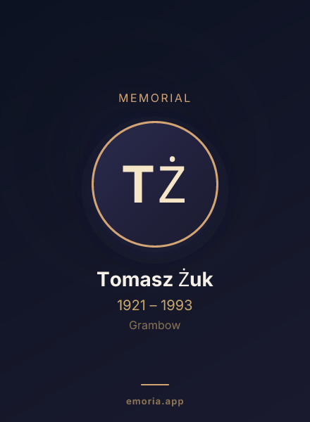 Memorial portrait of Tomasz Żuk