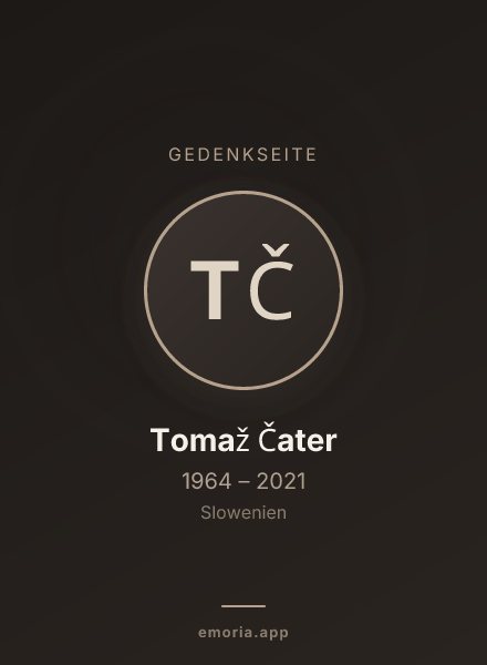 Gedenkportrait von Tomaž Čater
