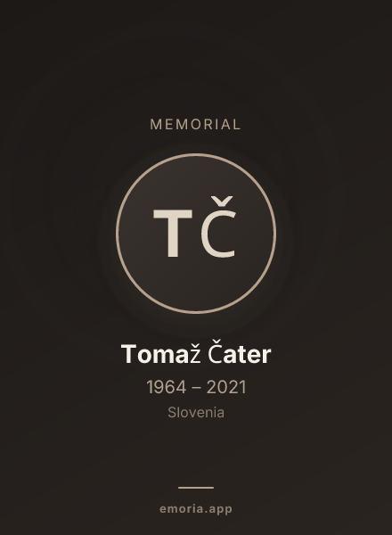 Memorial portrait of Tomaž Čater