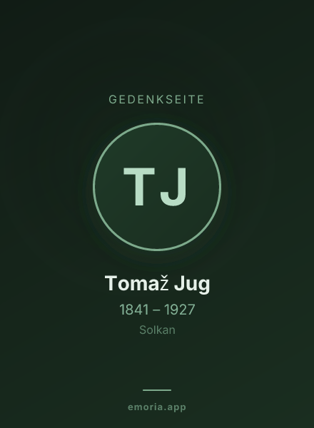 Gedenkportrait von Tomaž Jug