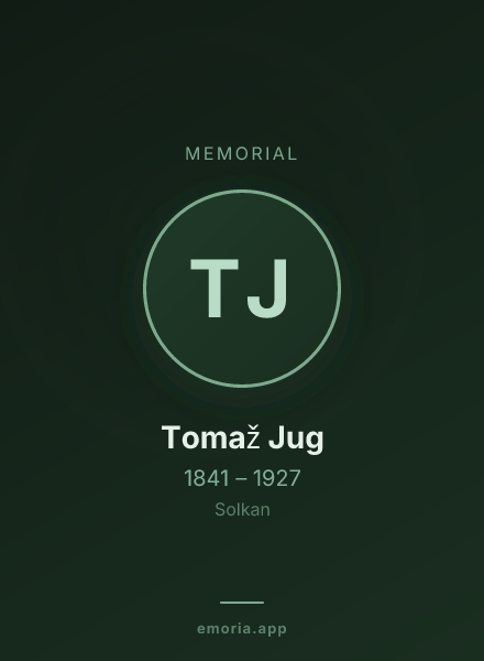 Memorial portrait of Tomaž Jug
