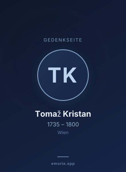 Gedenkportrait von Tomaž Kristan