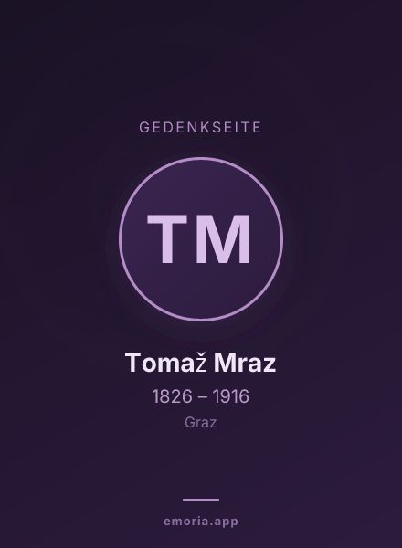 Gedenkportrait von Tomaž Mraz