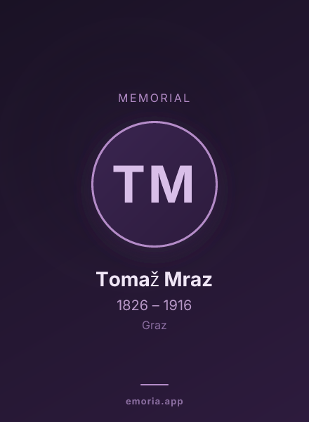 Memorial portrait of Tomaž Mraz