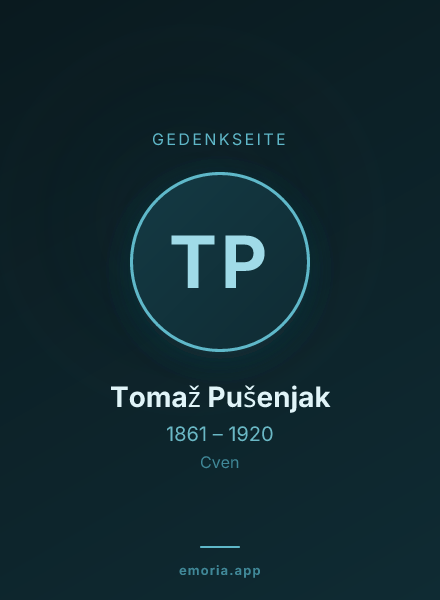 Gedenkportrait von Tomaž Pušenjak