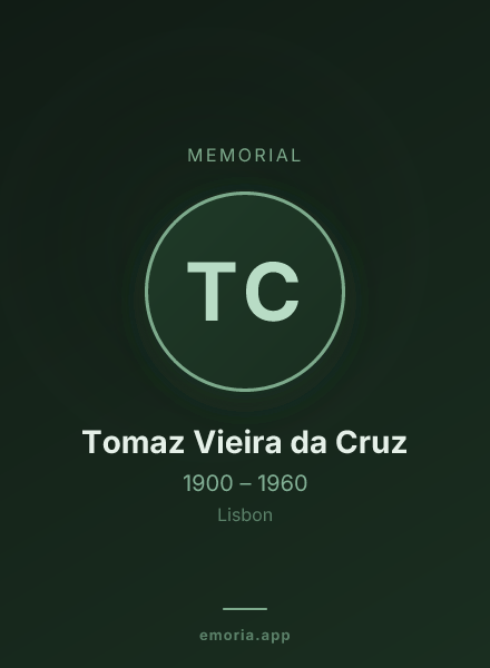 Memorial portrait of Tomaz Vieira da Cruz