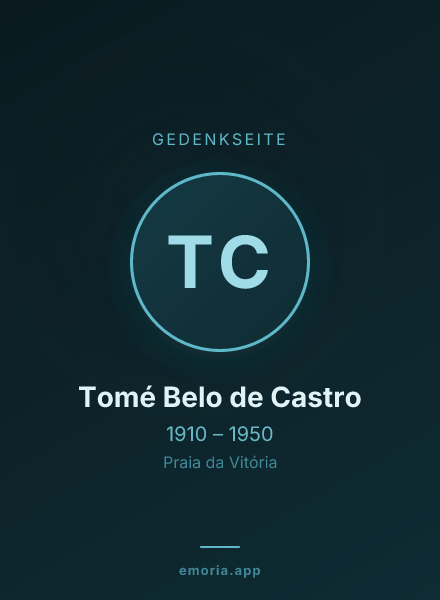 Gedenkportrait von Tomé Belo de Castro