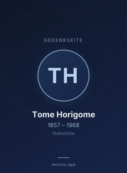 Gedenkportrait von Tome Horigome