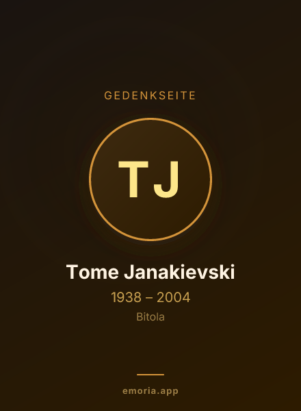 Gedenkportrait von Tome Janakievski