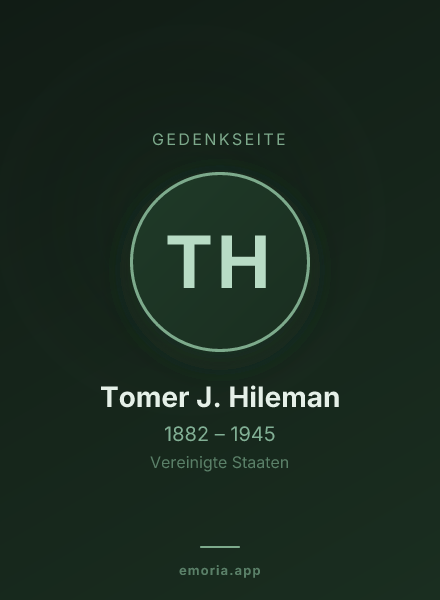 Gedenkportrait von Tomer J. Hileman