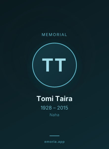 Memorial portrait of Tomi Taira