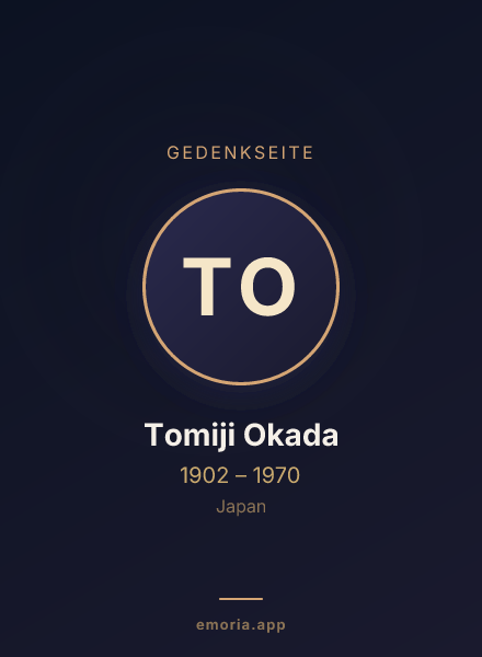 Gedenkportrait von Tomiji Okada