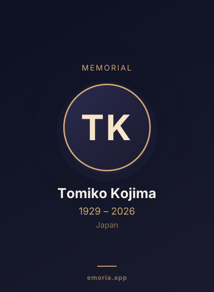 Memorial portrait of Tomiko Kojima