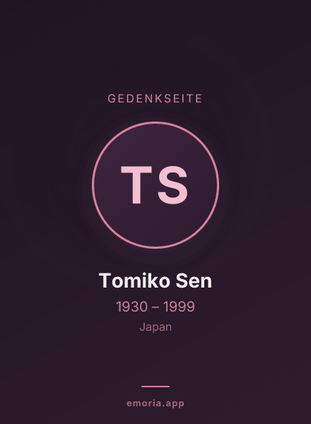 Gedenkportrait von Tomiko Sen