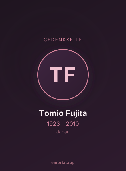 Gedenkportrait von Tomio Fujita