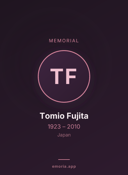 Memorial portrait of Tomio Fujita