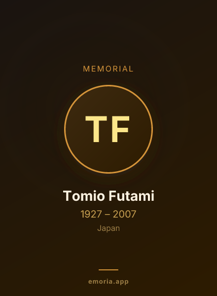 Memorial portrait of Tomio Futami