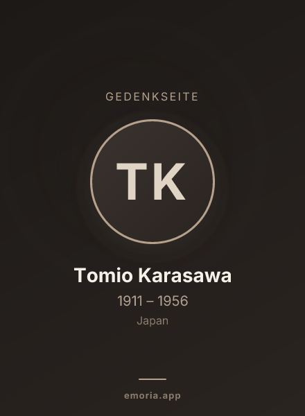 Gedenkportrait von Tomio Karasawa