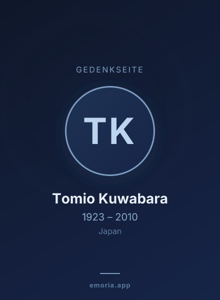Gedenkportrait von Tomio Kuwabara