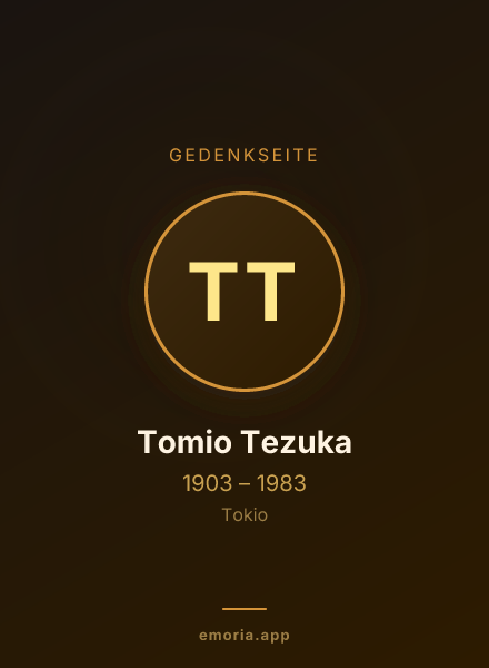 Gedenkportrait von Tomio Tezuka