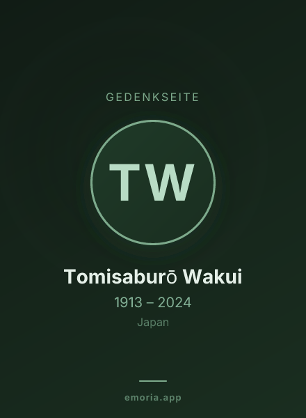 Gedenkportrait von Tomisaburō Wakui