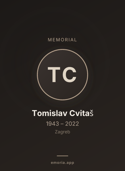 Memorial portrait of Tomislav Cvitaš