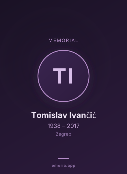 Memorial portrait of Tomislav Ivančić