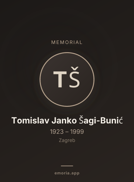 Memorial portrait of Tomislav Janko Šagi-Bunić