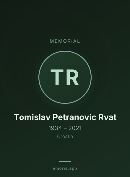 Memorial portrait of Tomislav Petranovic Rvat