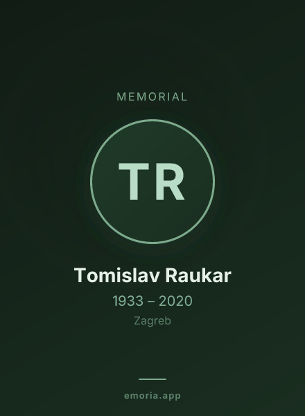 Memorial portrait of Tomislav Raukar