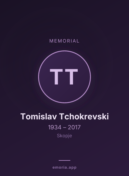 Memorial portrait of Tomislav Tchokrevski