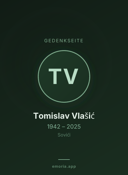 Gedenkportrait von Tomislav Vlašić