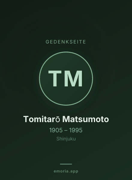Gedenkportrait von Tomitarō Matsumoto