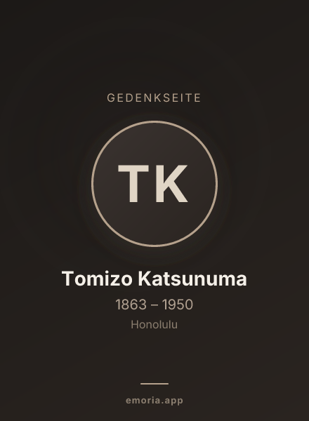 Gedenkportrait von Tomizo Katsunuma