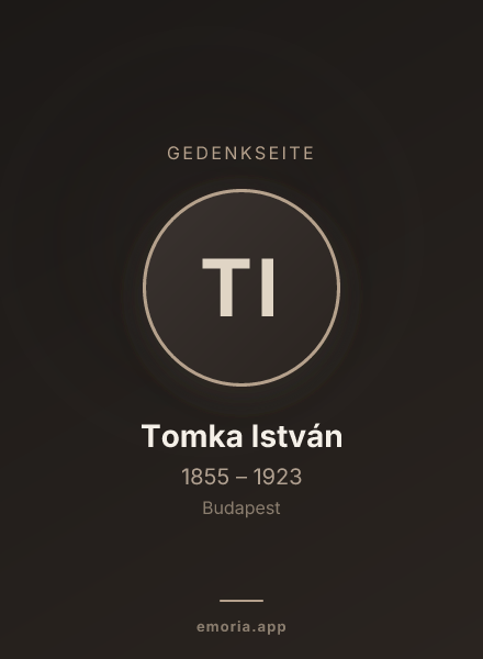 Gedenkportrait von Tomka István