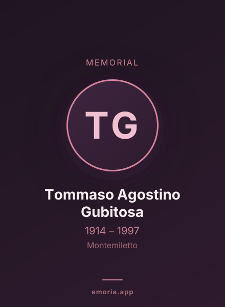 Memorial portrait of Tommaso Agostino Gubitosa