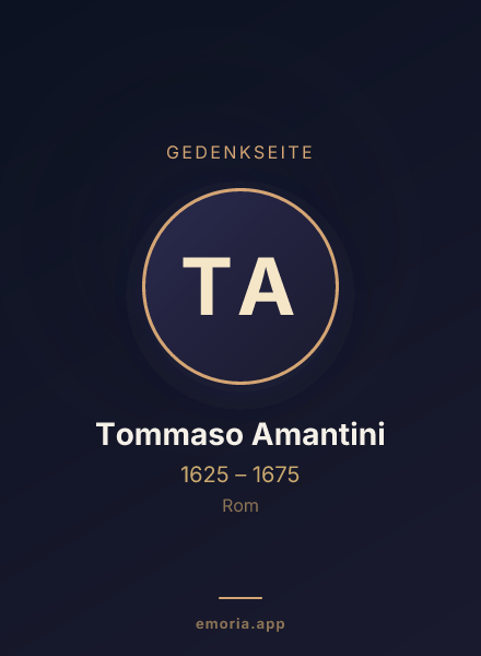 Gedenkportrait von Tommaso Amantini