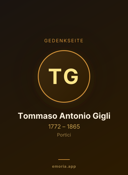 Gedenkportrait von Tommaso Antonio Gigli