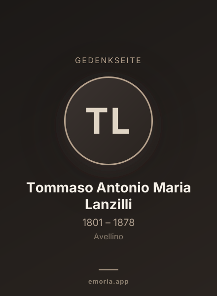 Gedenkportrait von Tommaso Antonio Maria Lanzilli