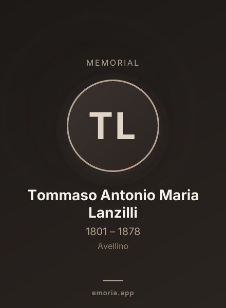 Memorial portrait of Tommaso Antonio Maria Lanzilli