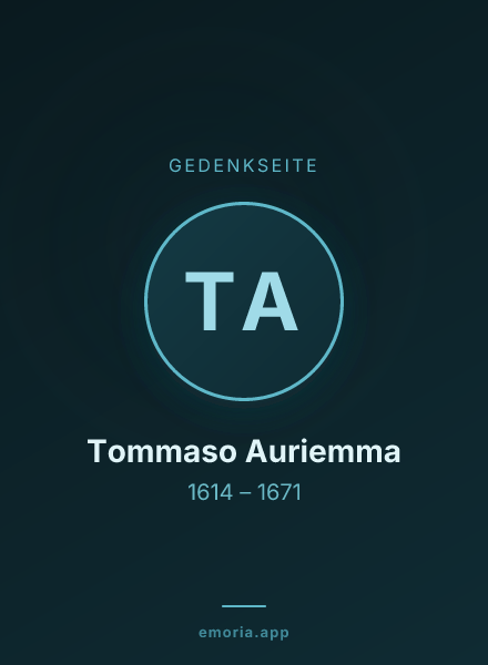 Gedenkportrait von Tommaso Auriemma