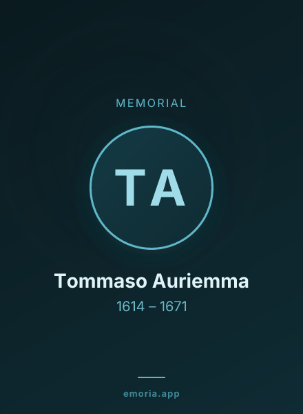 Memorial portrait of Tommaso Auriemma